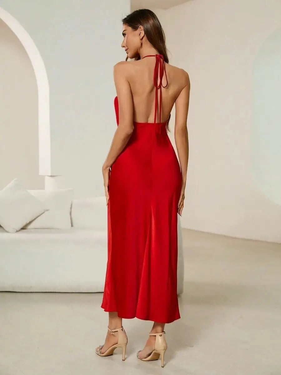 Elegant One-Shoulder Midi Dress