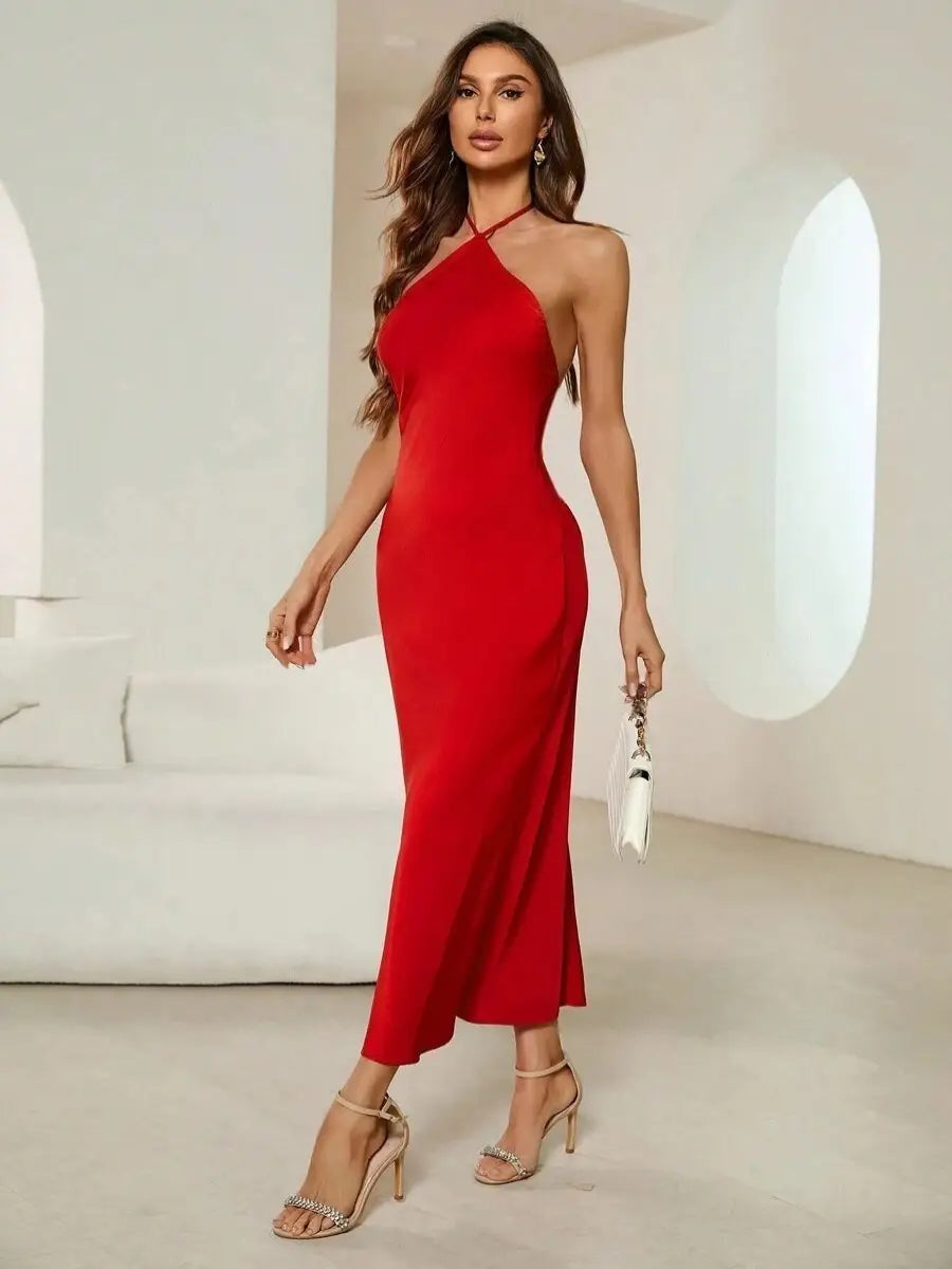 Elegant One-Shoulder Midi Dress