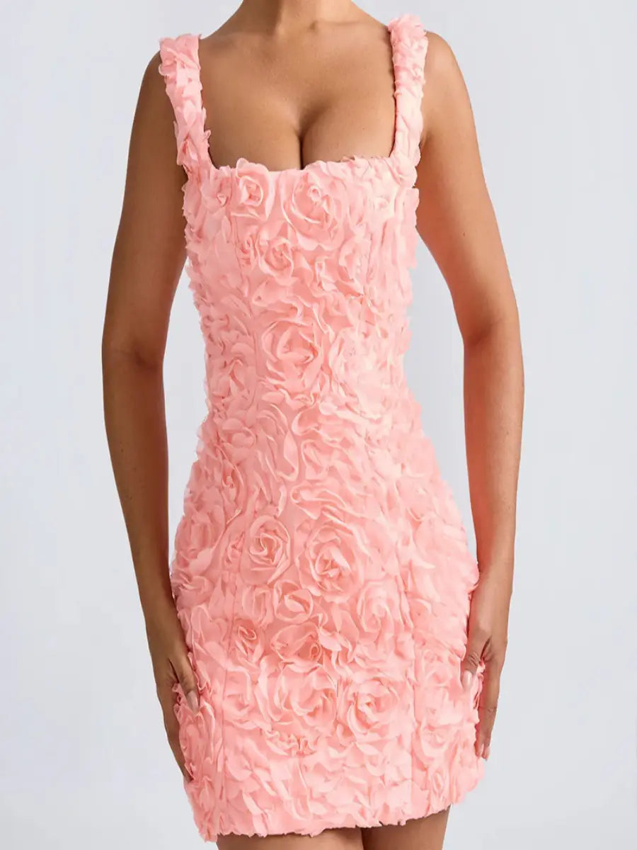 Elysian 3D Rose Petal Dress